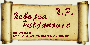 Nebojša Puljanović vizit kartica